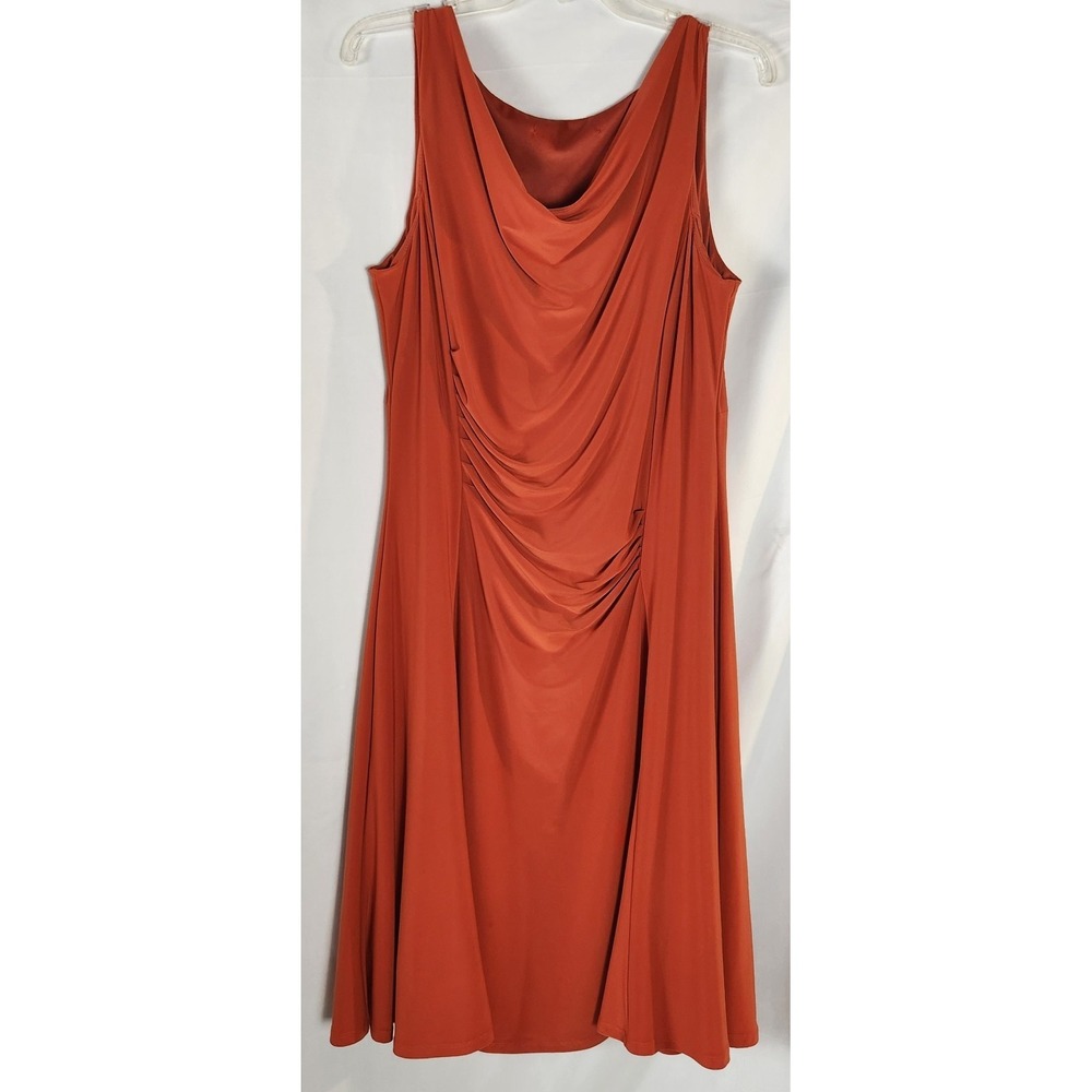 Jones Wear Dress* Cowl Front Jersey Minimalist/Quietluxury/Classic Midi Dress L* - Picture 3 of 9